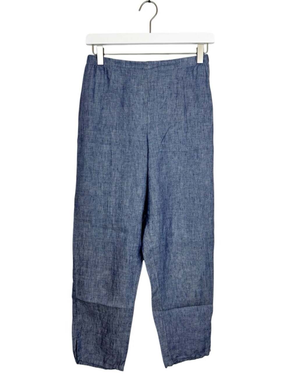 Flax 100% Linen Blue Heathered Capris Women's Size P (4-6)